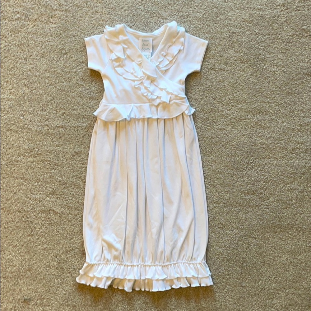 Lemon Loves Layette Girls White Gown